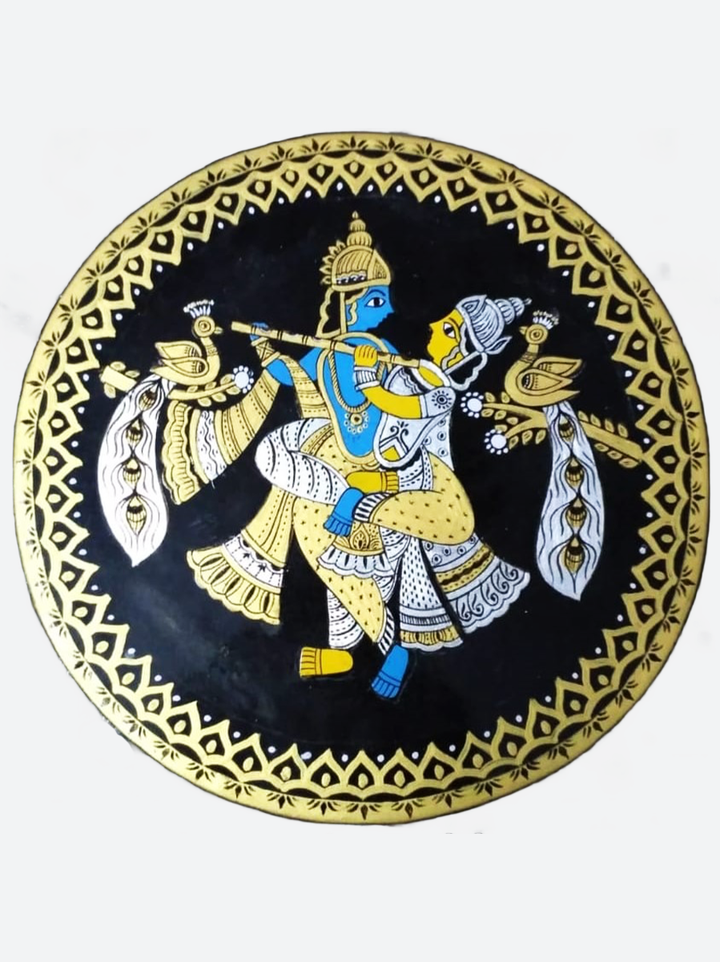 Tikuli Radha Krishna Aalingam Painting by Ashok Kumar Thumbnail