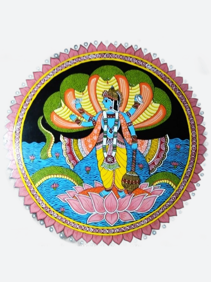 Tikuli Vishnu Painting by Ashok Kumar Thumbnail