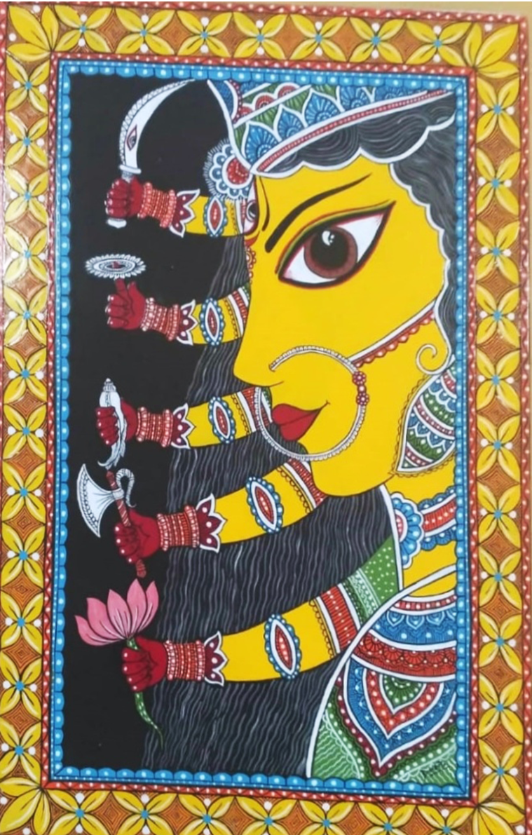 Tikuli Durga Painting 
