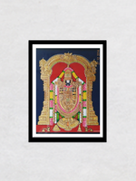 Opulence of Tirupati Balaji: Mysore Painting by Dr. J Dundaraja