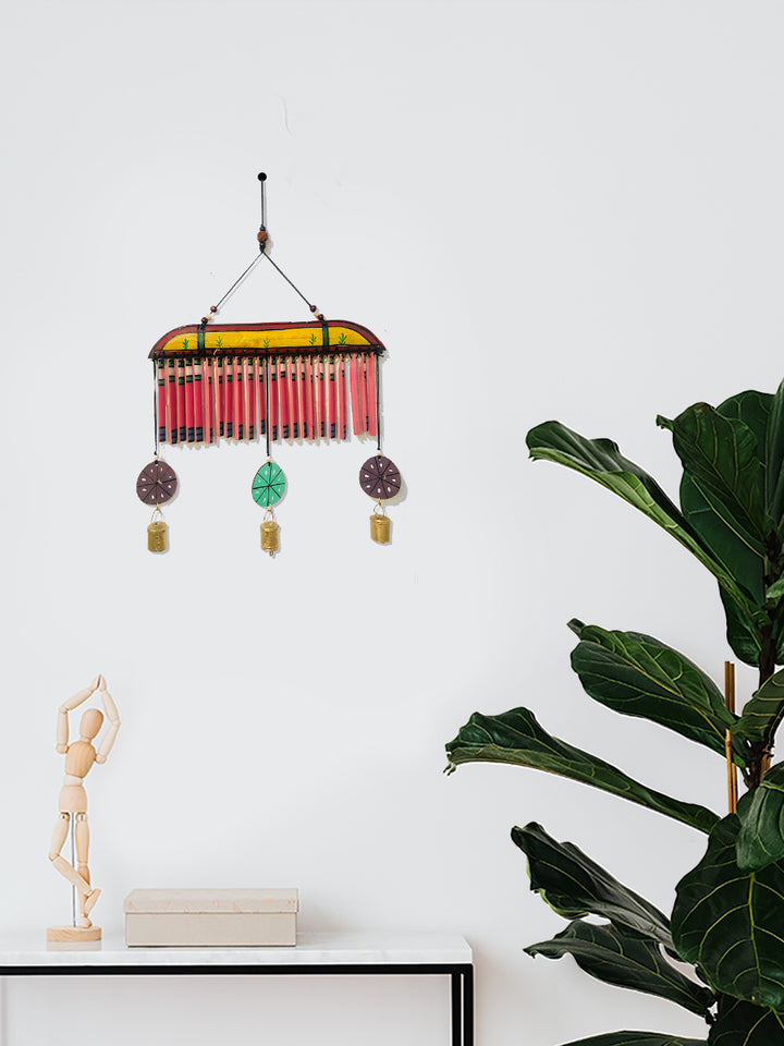 Traditional Wind Chimes (Red) by Veer Singh Thumbnail