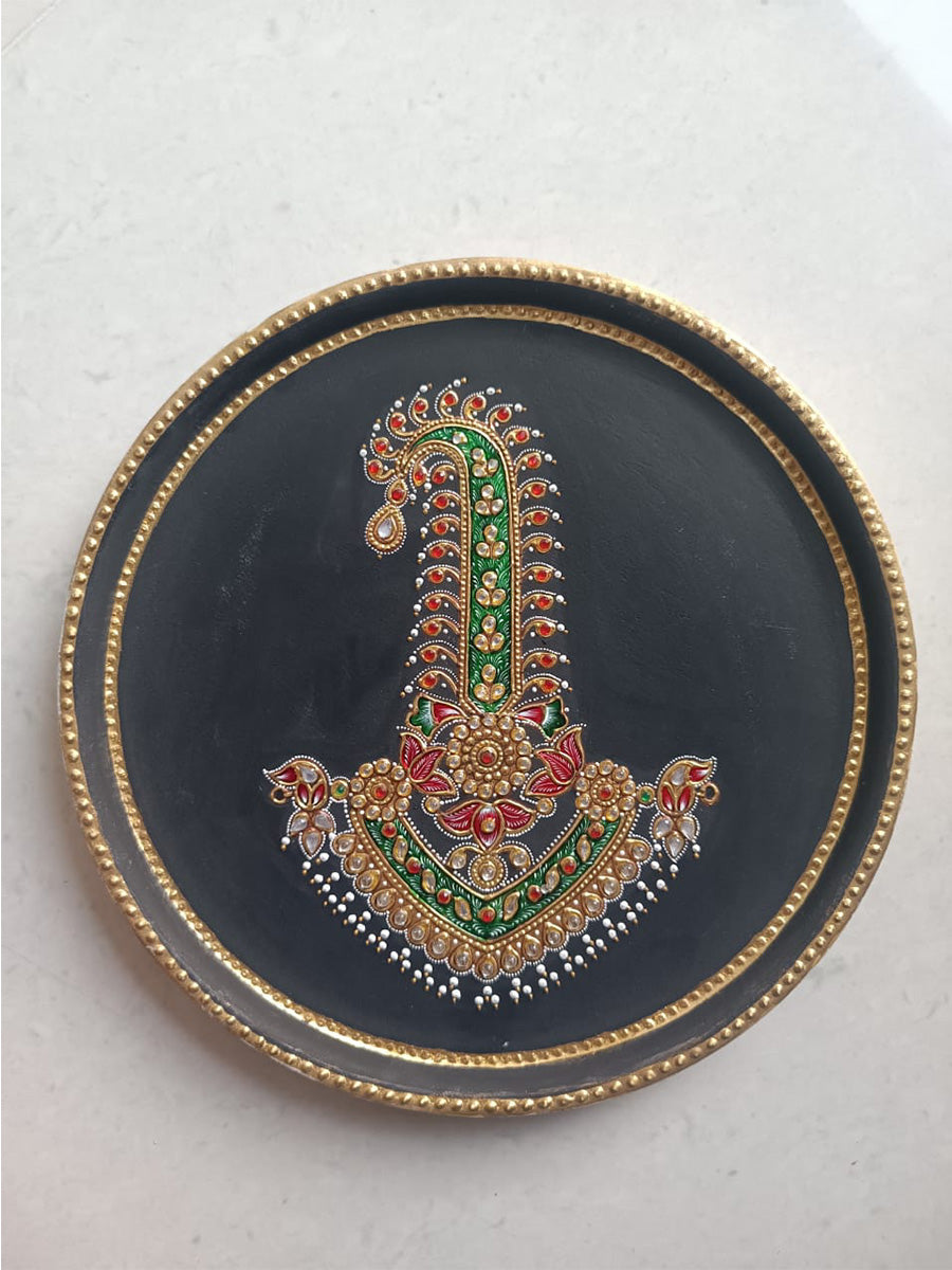 Traditional Sarpech Jewellery Plate Miniature style by Mohan Prajapati