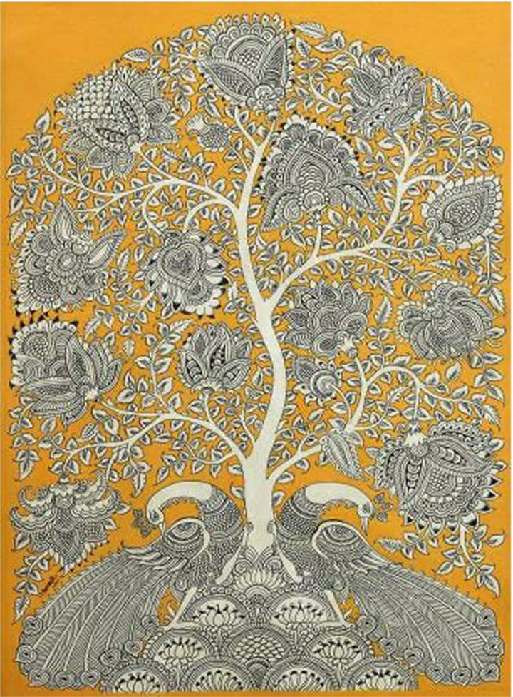 Tree of Life: Kalamkari Inspired Painting by Harinath.N Thumbnail