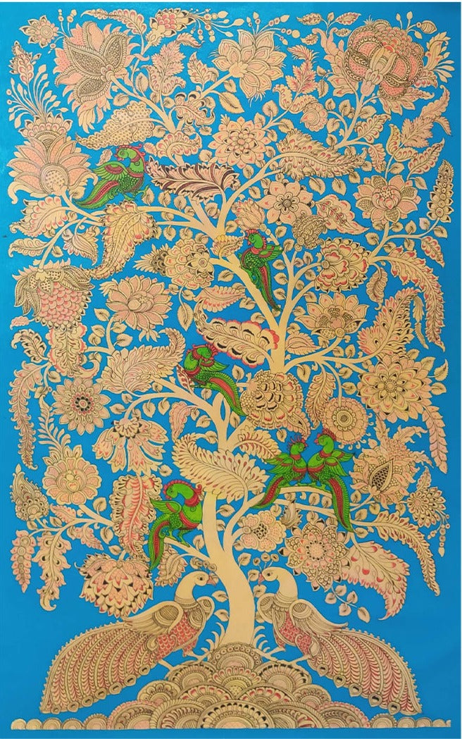 Tree of Life: Kalamkari Inspired Painting by Harinath.N Thumbnail