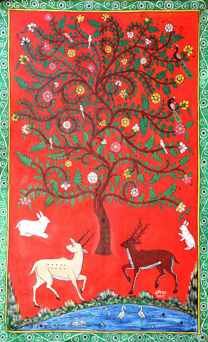 Tree of Life: Kavad Painting by Dwarka Prasad Thumbnail