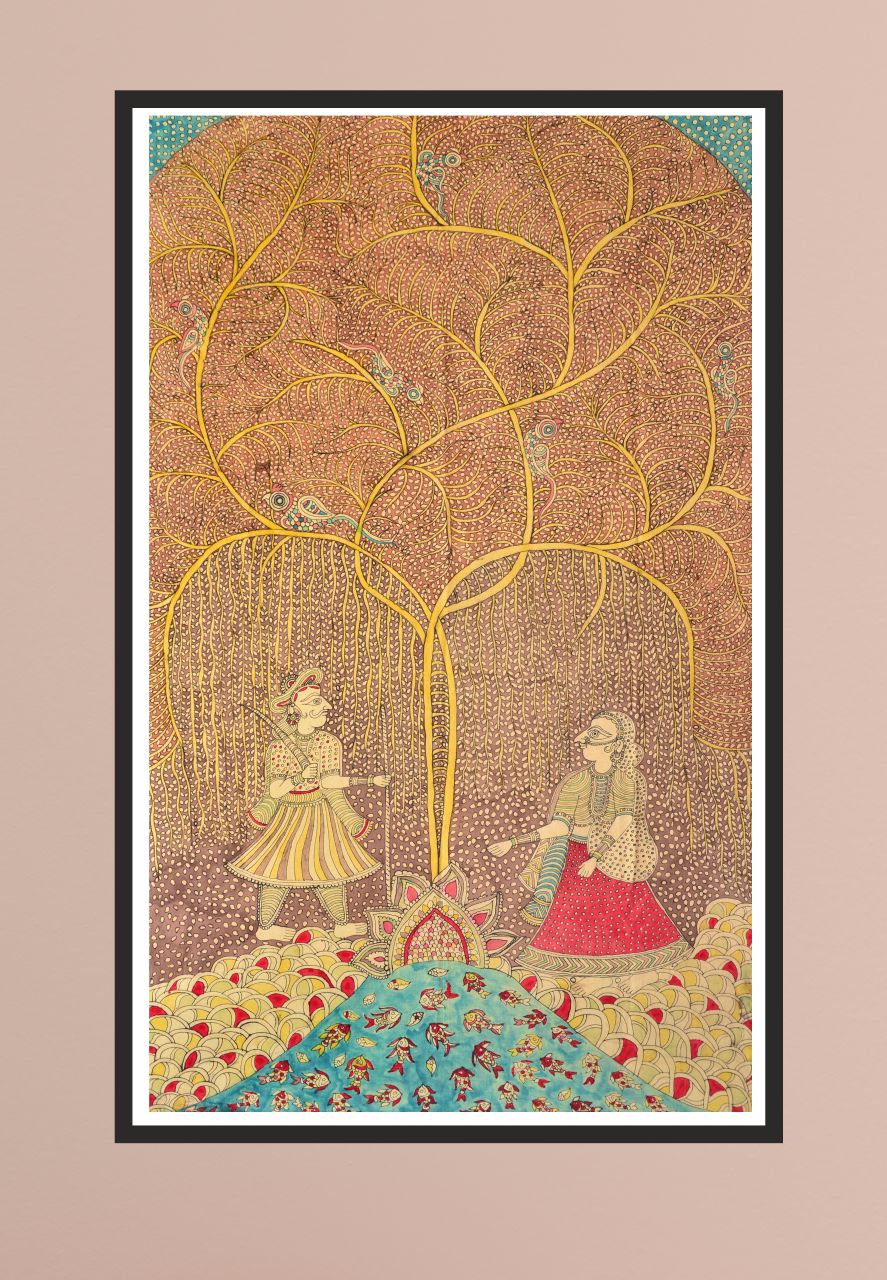 Raja Rani Tree of Life Mata ni Pachedi Painting