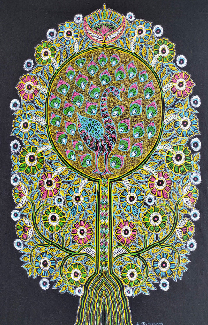 Tree of Life Rogan Art by Rizwan Khatri