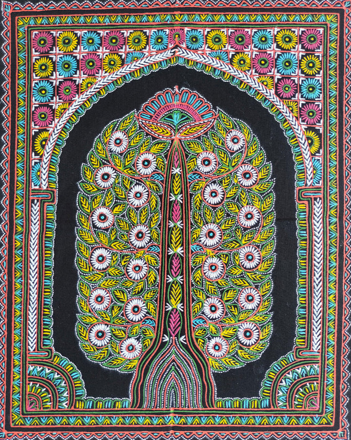 Tree of Life Rogan Painting by Rizwan Khatri Thumbnail