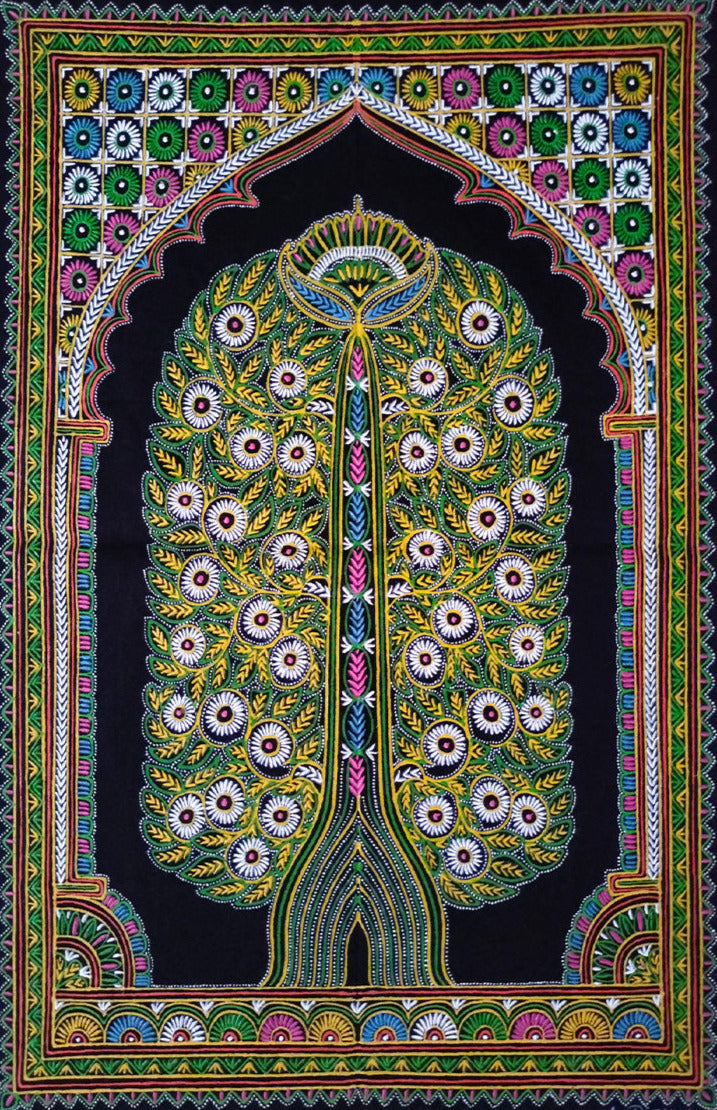 Tree of Life Rogan Painting by Rizwan Khatri Thumbnail