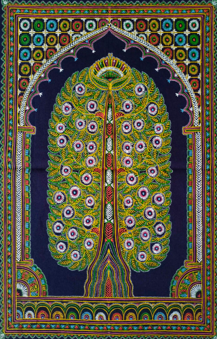 Tree of Life Rogan Painting by Rizwan Khatri Thumbnail