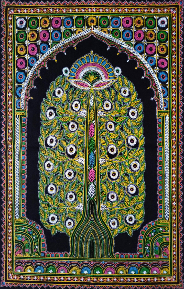 Tree of Life Rogan Painting by Rizwan Khatri Thumbnail