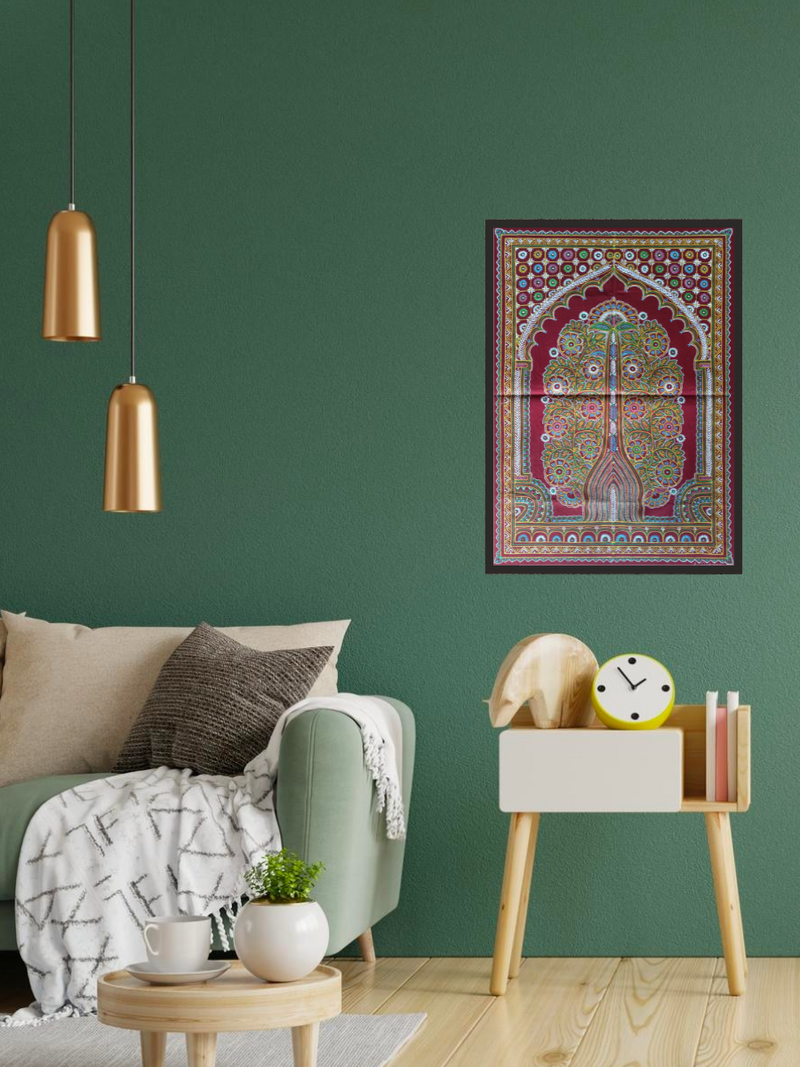 Tree of Life Rogan painting by Rizwan Khatri