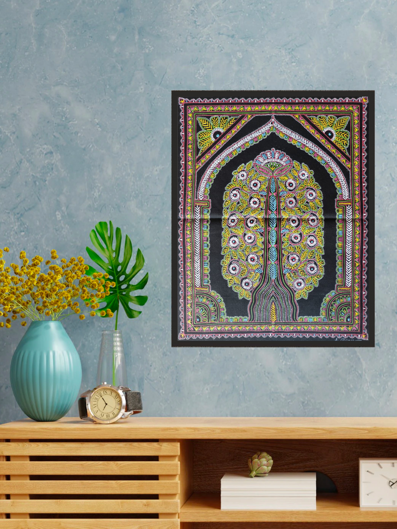 Tree of Life Rogan painting by Rizwan Khatri