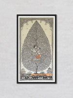 Tree of Radha Krishna: Pattachitra painting by Gitanjali Das