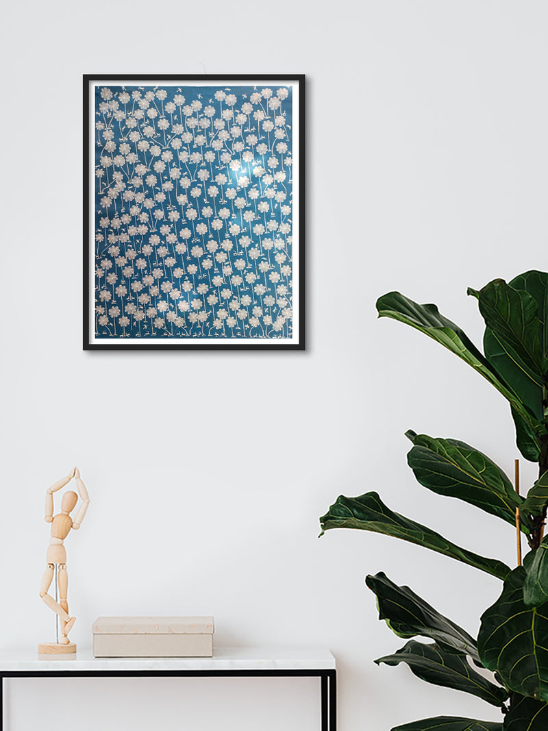 Trees and Birds: Warli Painting by Dilip Rama Bahotha