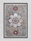 Trees birds sun and moon Warli painting by Dilip Rama Bahotha