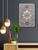 Trees birds sun and moon Warli painting online