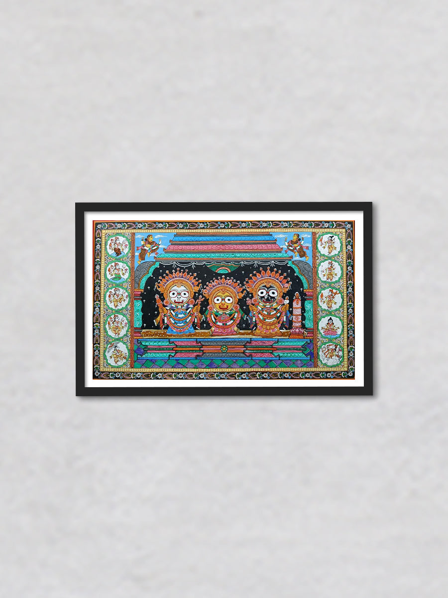 Triad of Jagannath Pattachitra Painting by Purusottam Swain