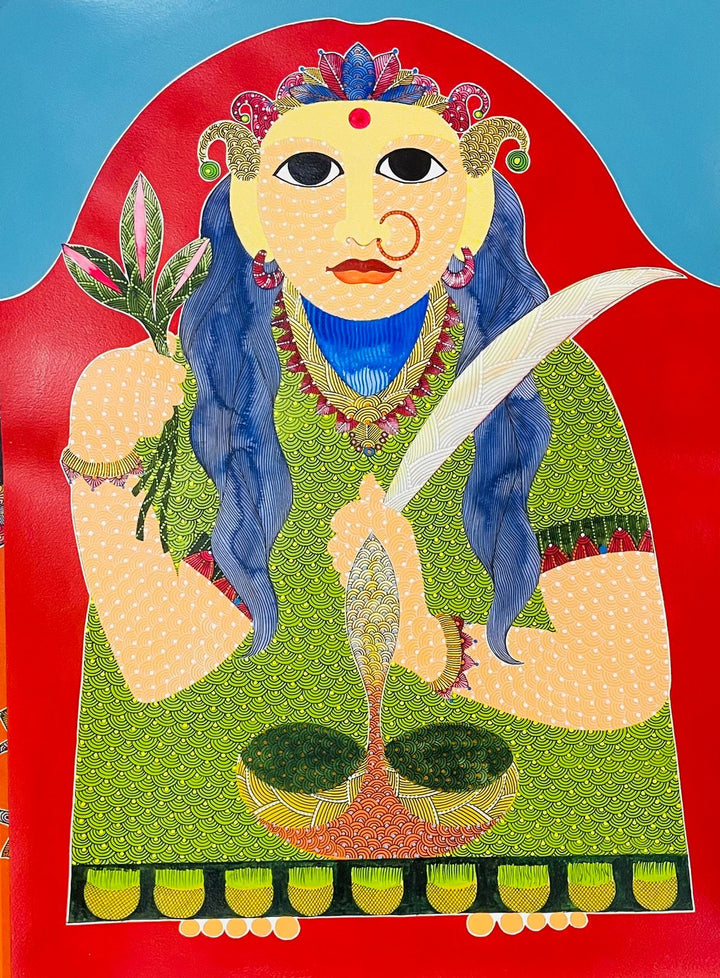 Goddess in Gond: Mata Dasahi in Gond by Venkat Shyam Thumbnail