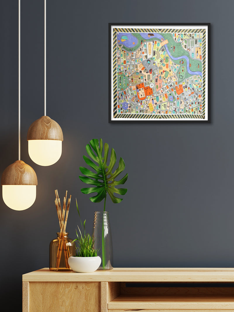 Urban Life: Kavad Painting by Dwarka Prasad