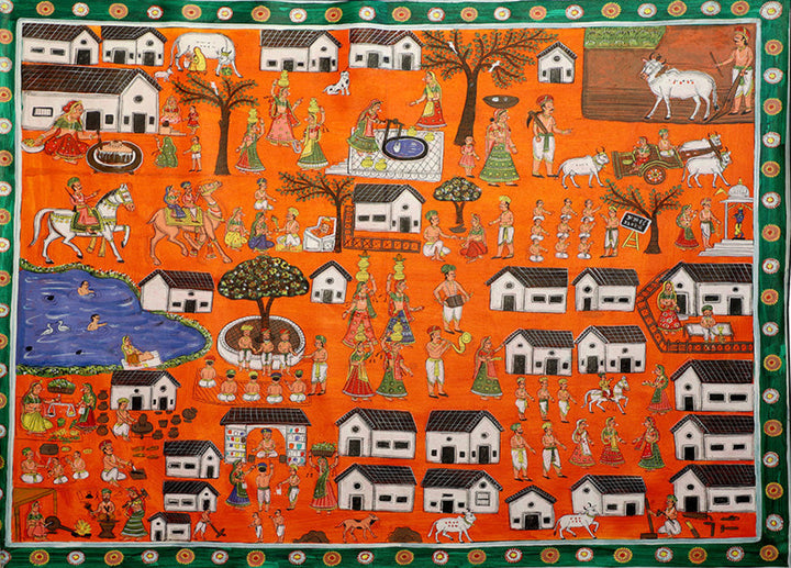 Village: Kavad Painting by Dwarka Prasad Thumbnail