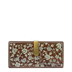 WHITE FLOWERS, WOOD CLUTCH-