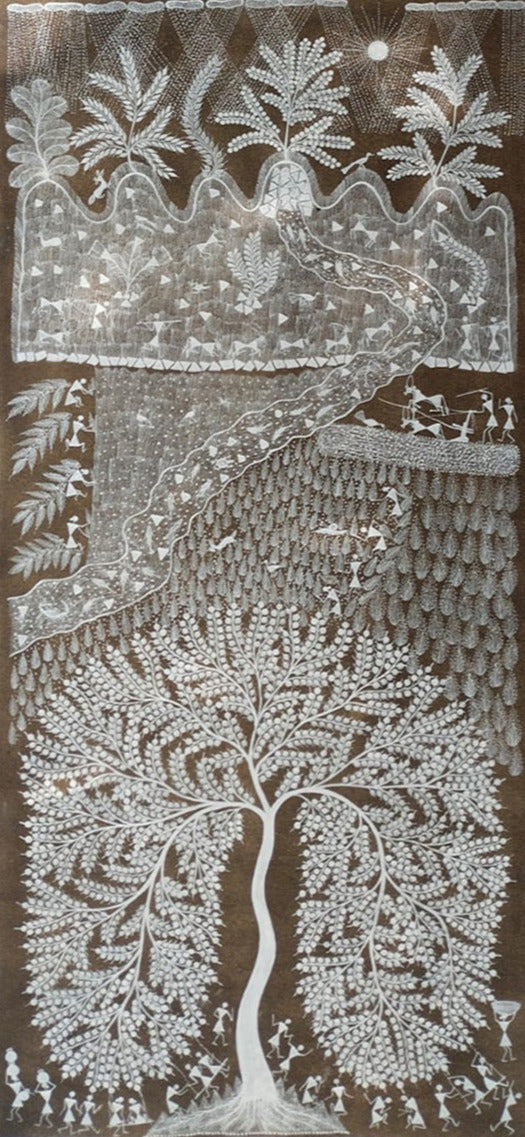 Warli Ecosystem: Warli Painting by Dilip Rama Bahotha