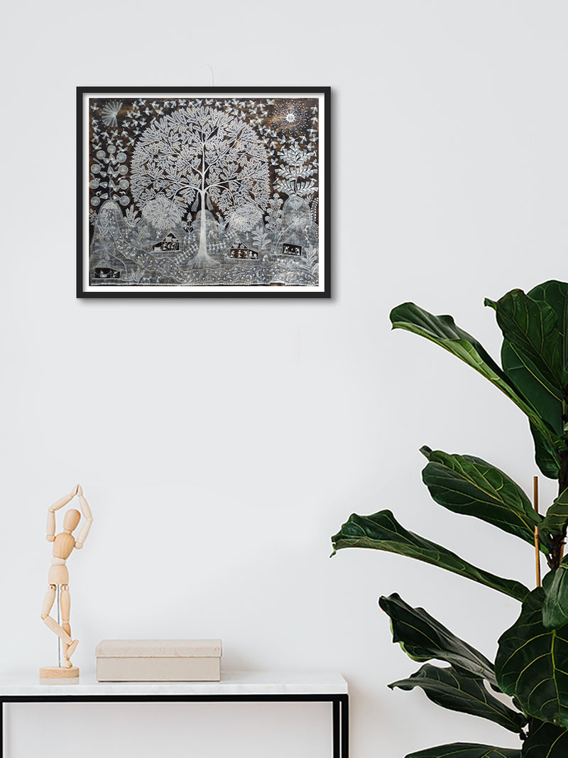 Warli Ecosystem: Warli Painting by Dilip Rama Bahotha