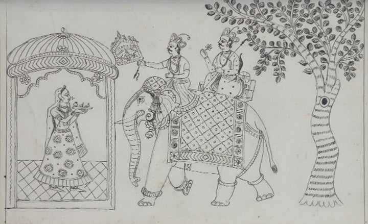 Welcoming: Kavad Painting by Dwarka Prasad Thumbnail