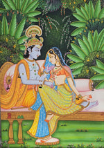 Shop radha krishna pichwai painting by shehzaad ali sherani