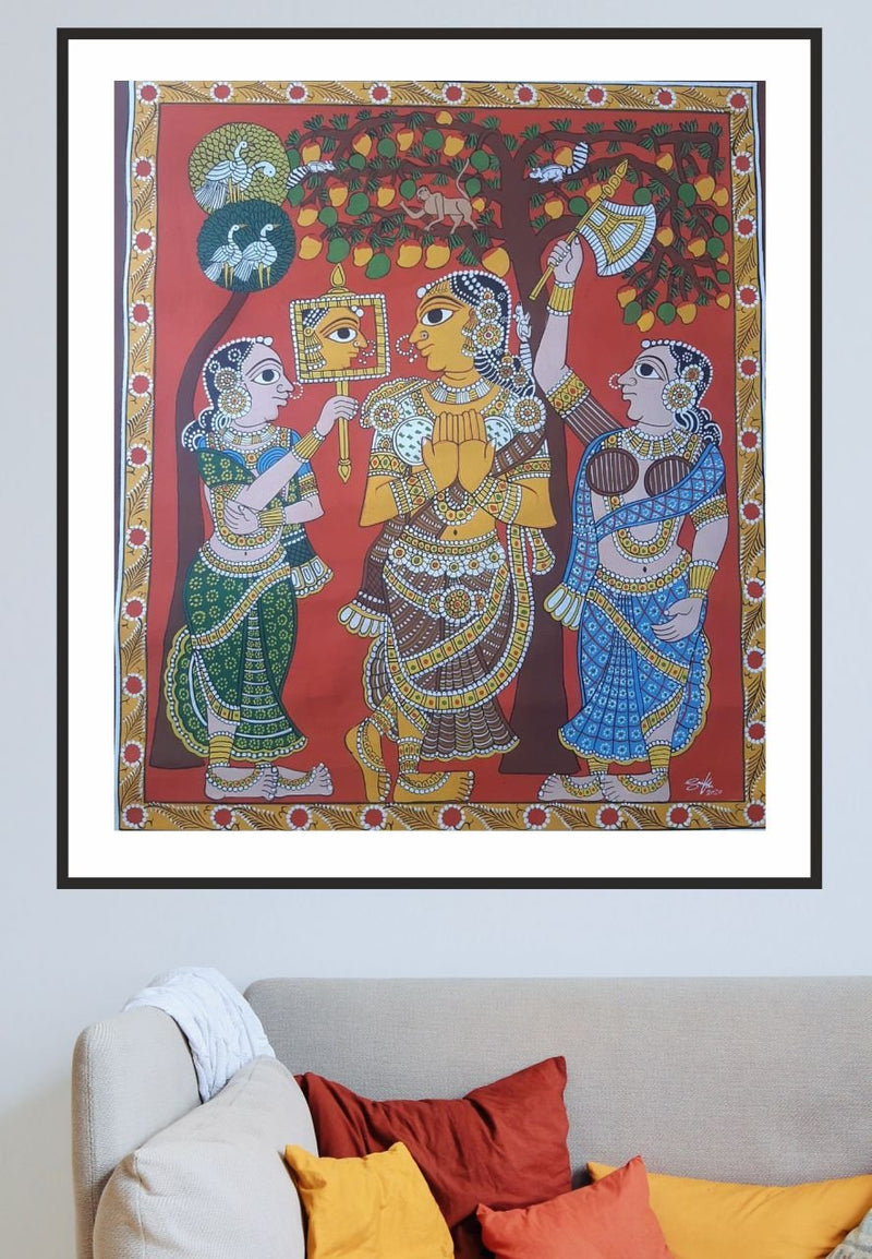 A scene from Markandaya Puranam Painting