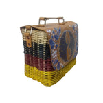 A TALE OF TWO LOVERS, YELLOW CANE BOX SLING-cane bag
