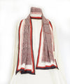 ABSTRACT - Black/Red/white Hand block printed Cotton Stole-