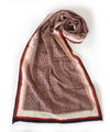 ABSTRACT - Black/Red/white Hand block printed Cotton Stole-