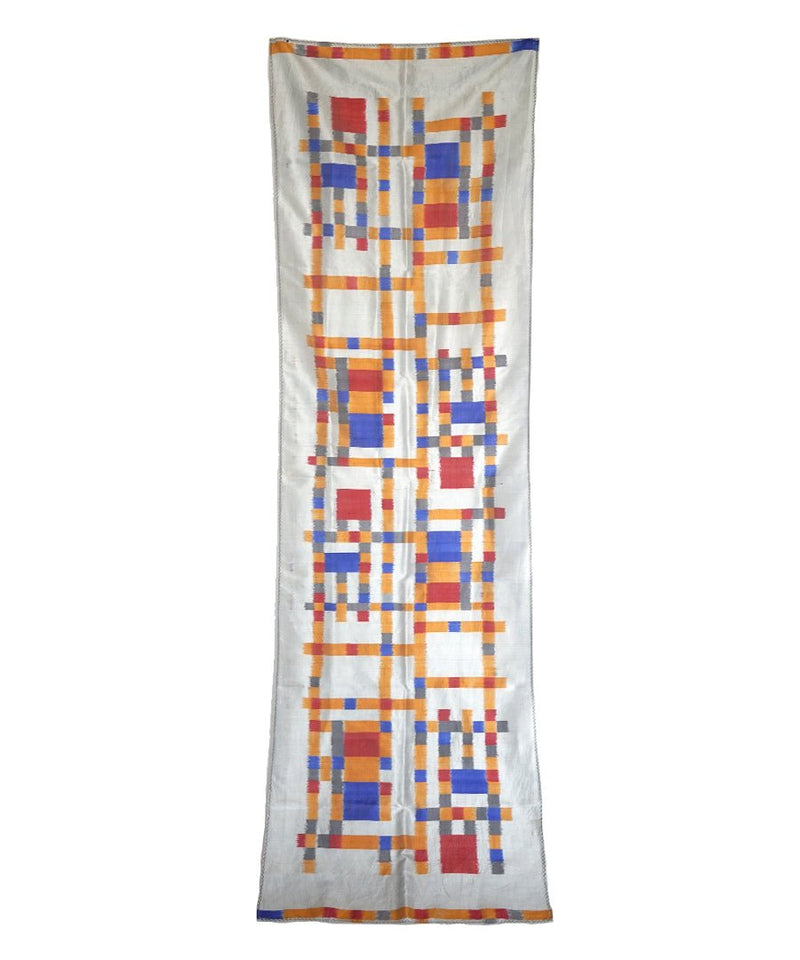 ABSTRACT - MULTICOLOR Handwoven SILK STOLE-