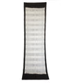 ABSTRACT- WHITE/BLACK Handwoven Cotton/Silk STOLE-