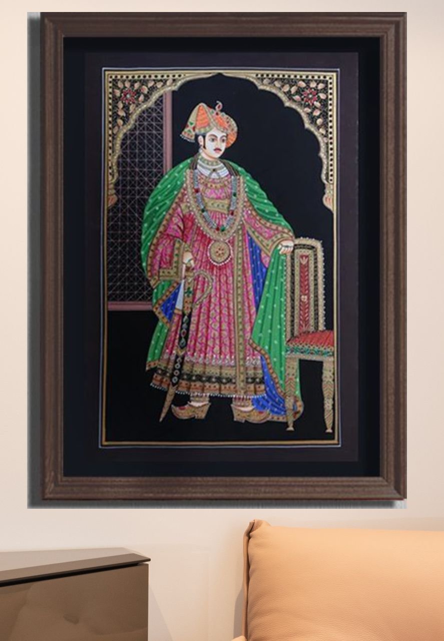 Amritsari Pair Miniature Painting Art 
