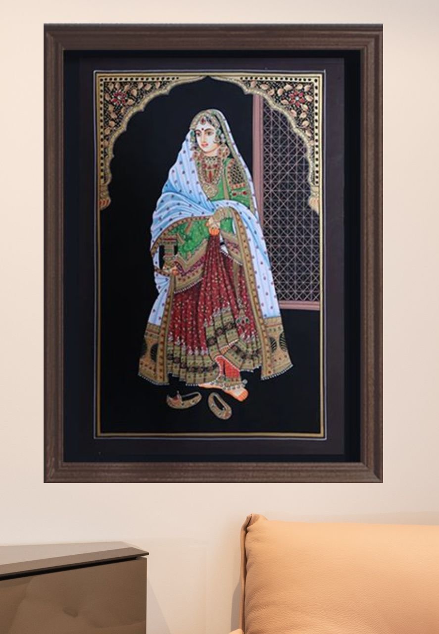 Handpainted Amritsari Pair Miniature Painting