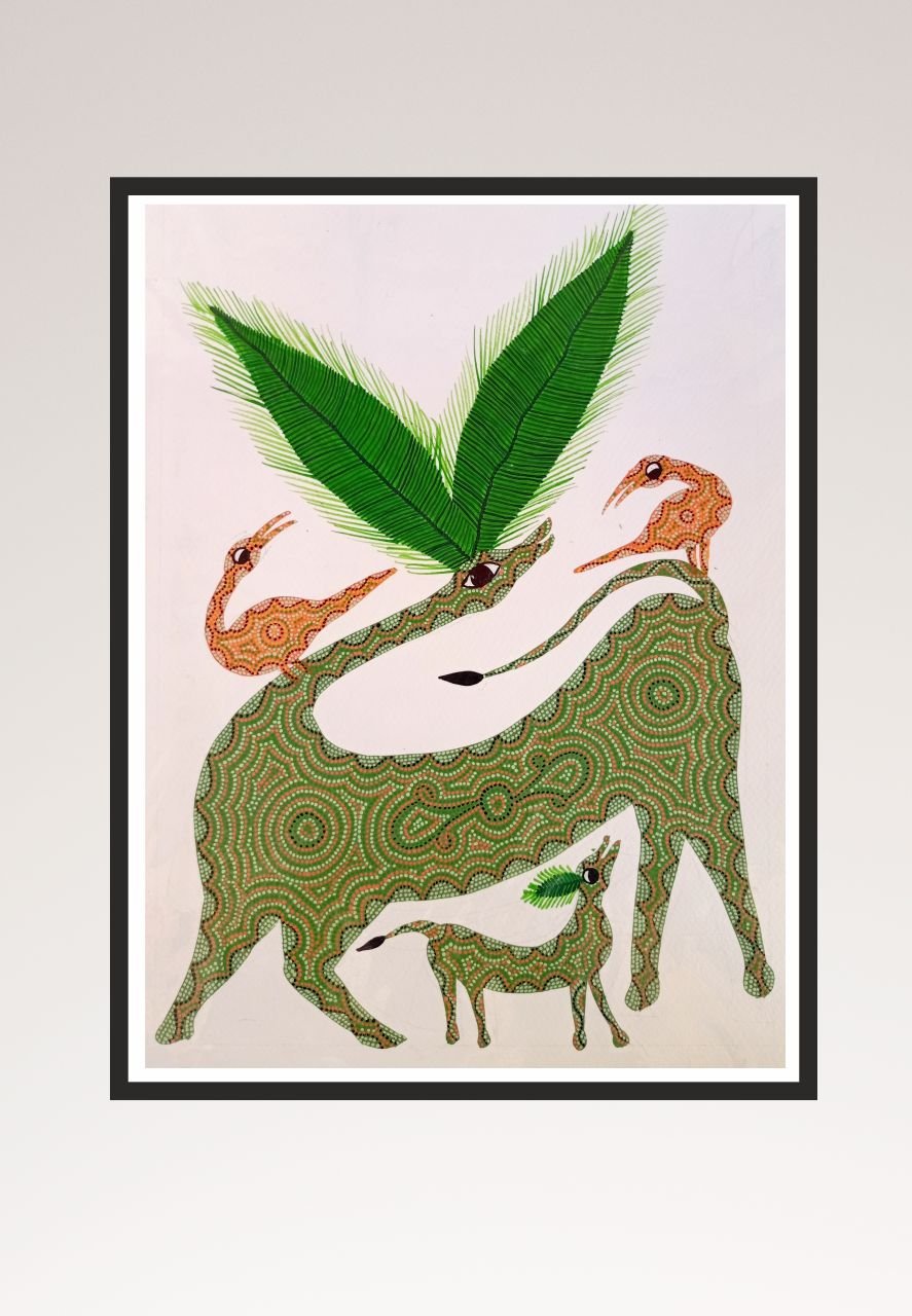 Animal Bhil Folk Art for sale