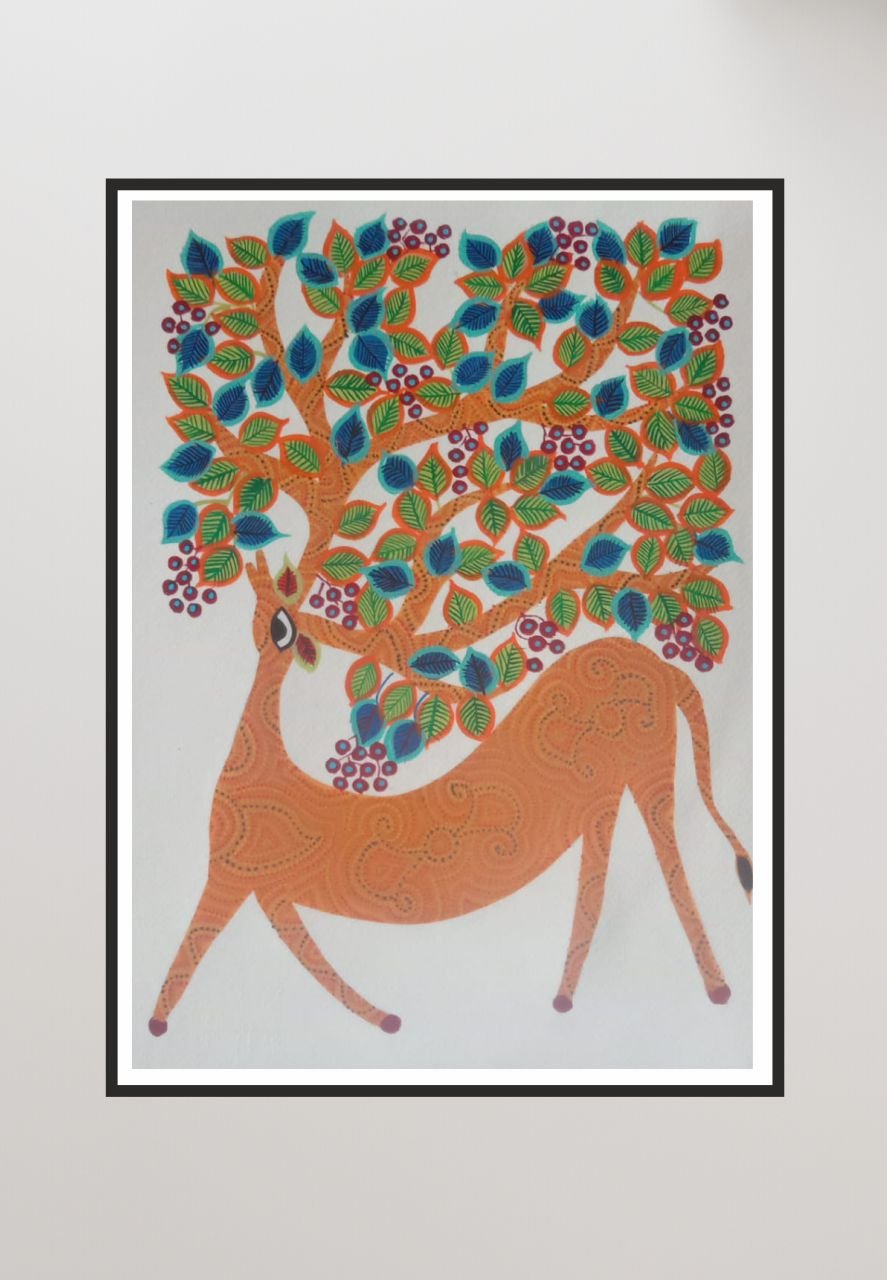 Buy deer Bhil Painting