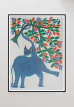elephant in a forest Bhil Painting