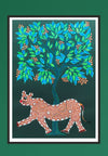 Animal Bhil Painting of Lion 