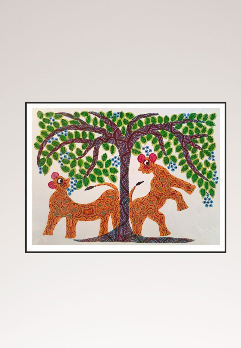 Animal Bhil Painting made in India