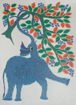 elephant in a forest Animals Bhil Painting by Geeta Bariya