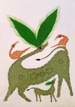 Animal Bhil Folk Painting for sale