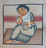 Kalighat Art of Babu And Biwi Painting