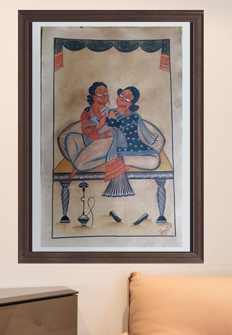 Kalighat Painting by Manoranjan Chitrakar for Sale