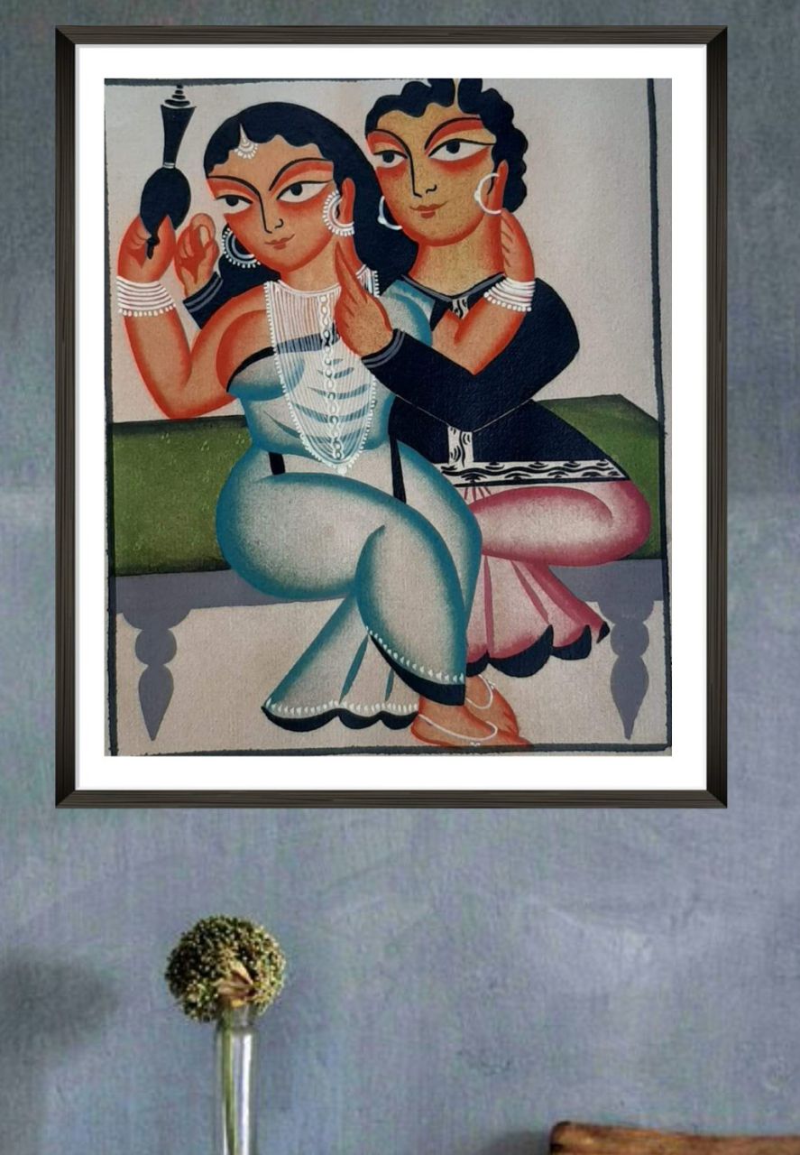 Babu Biwi Kalighat art for sale