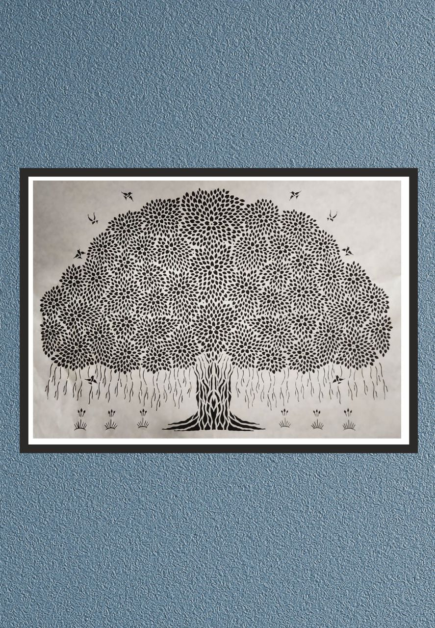 Banyan Tree Sanjhi Artwork