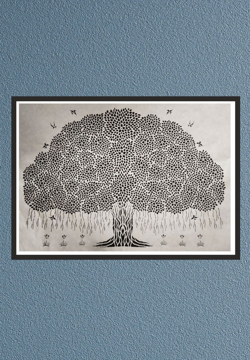 Banyan Tree Sanjhi Artwork